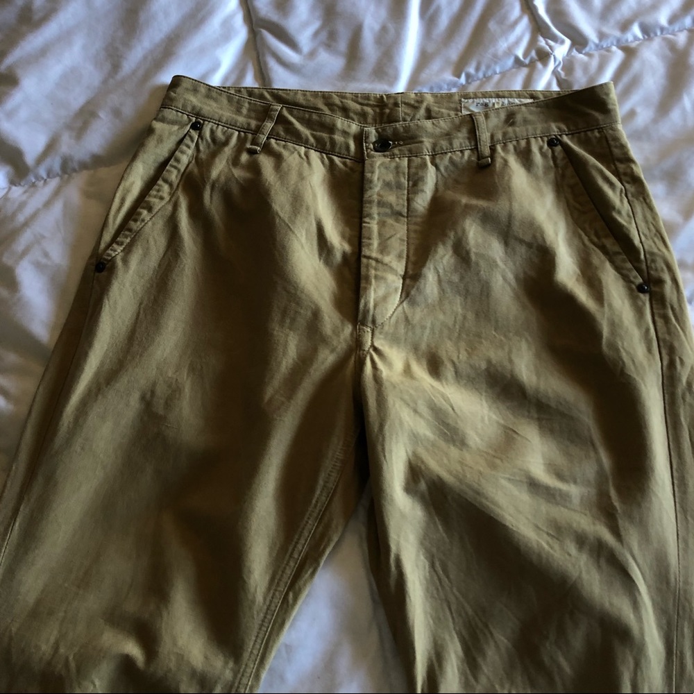Rag & Bone Khaki Linen Blend Jeans - Picture 3 of 7